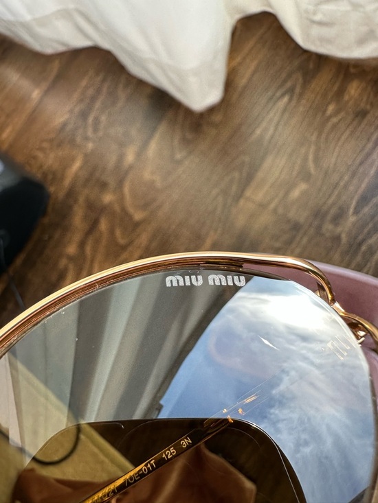 Miu Miu Gold Frame with Tortoiseshell Accents Sunglasses main image 5